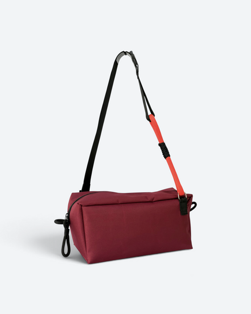 Boxy Red Wine Crossbody Bag
